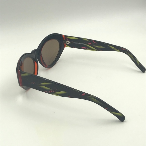 CORINNE MCCORMACK GINA OVAL SUNGLASSES PINK GREEN - Picture 4 of 8